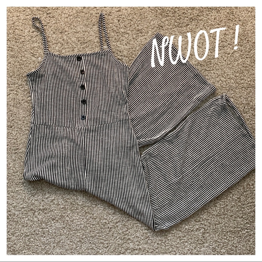 Black & White Stripped Jumpsuit